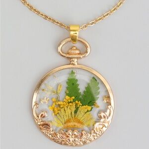 Floral or Heart Pendant Necklace